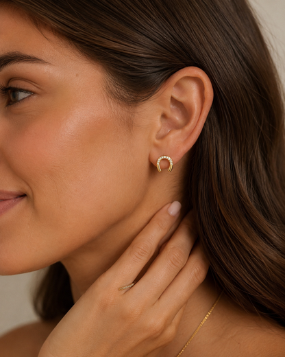 Horseshoe Stud Earrings