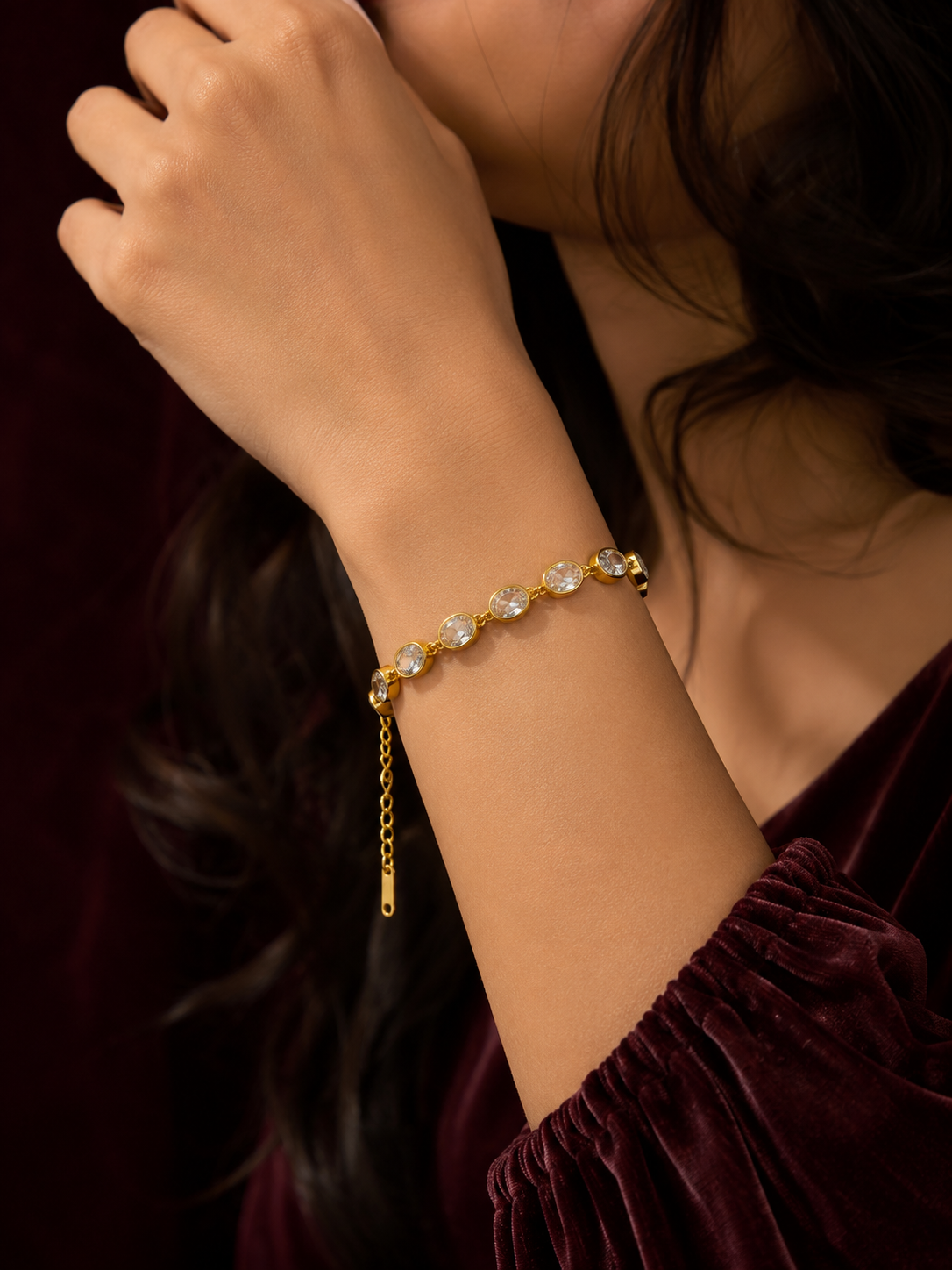 Oval Crystal Bracelet
