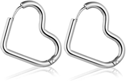 Heart Hoop Earrings