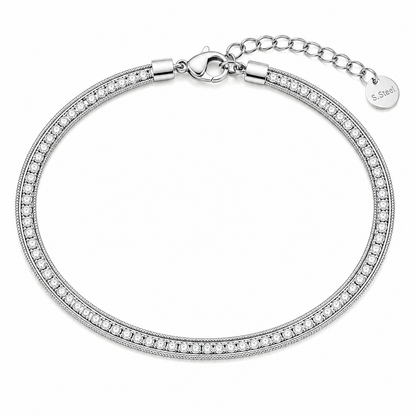 CZ Tennis Double Strand Bracelet