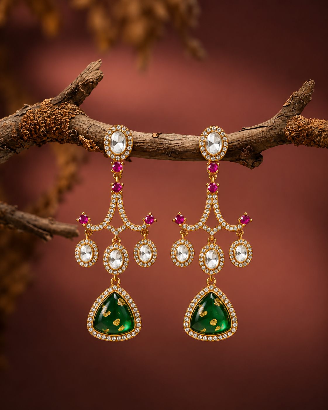 Rajwada Jhalar Earrings