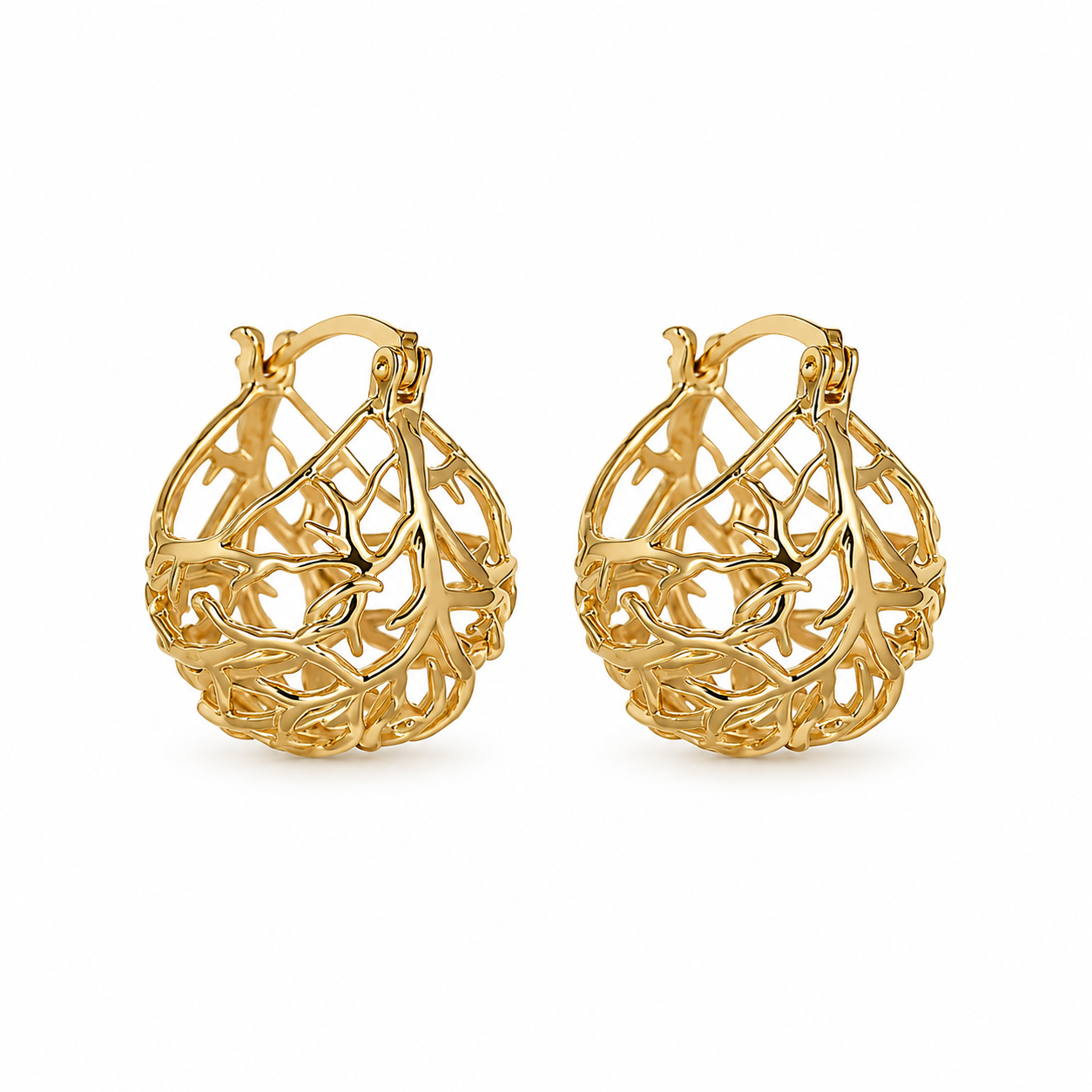 Textured Wire Hoop Earrings