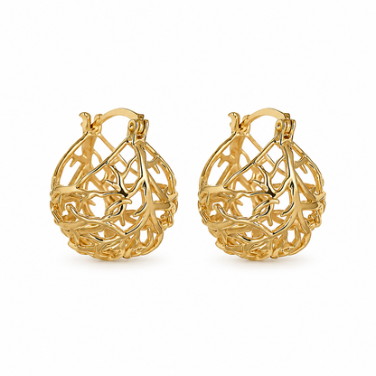 Textured Wire Hoop Earrings