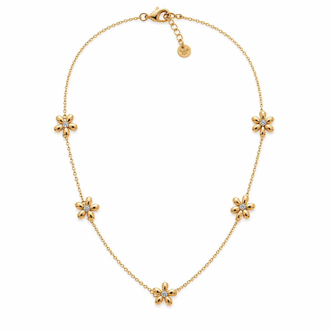 Daisy Flower Station Necklace