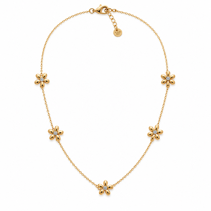 Daisy Flower Station Necklace