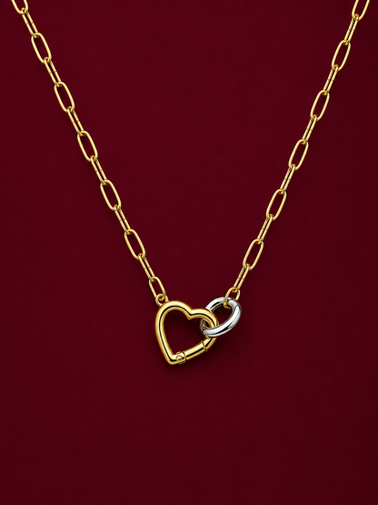 Interlocking Heart Link Necklace
