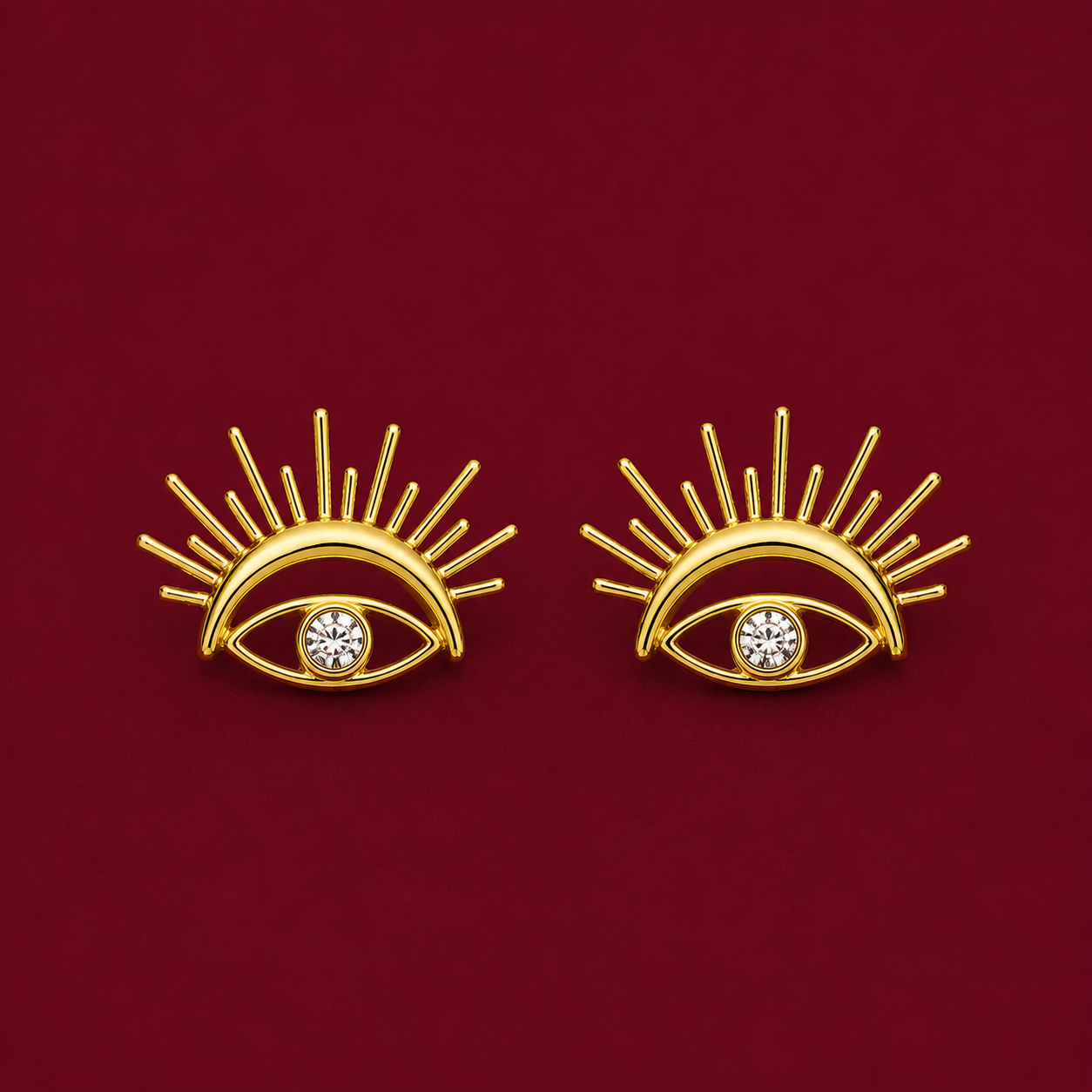 Crystal Lash Stud Earrings