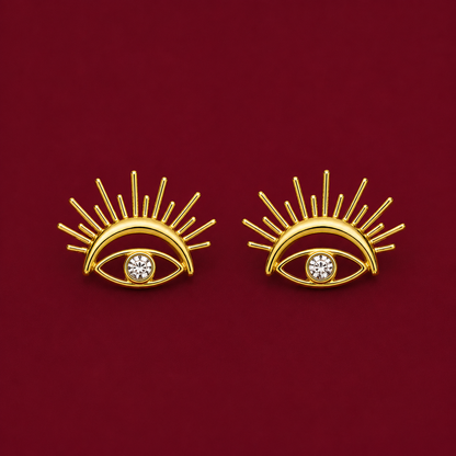 Crystal Lash Stud Earrings