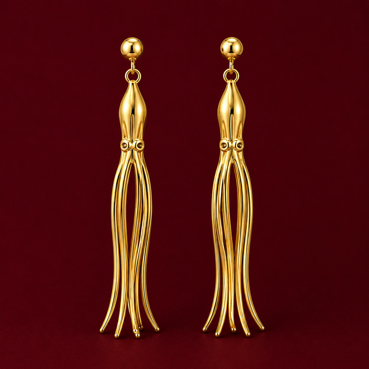 Octopus Tassel Drop Earrings