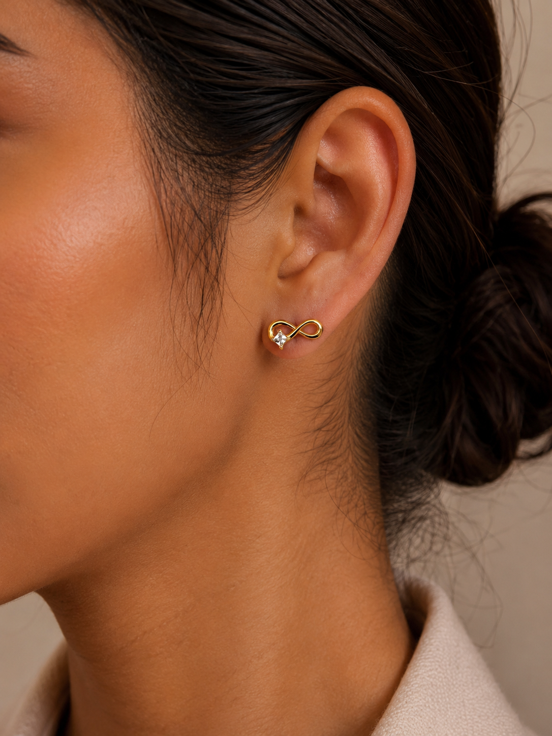 Infinity CZ Stud Earrings