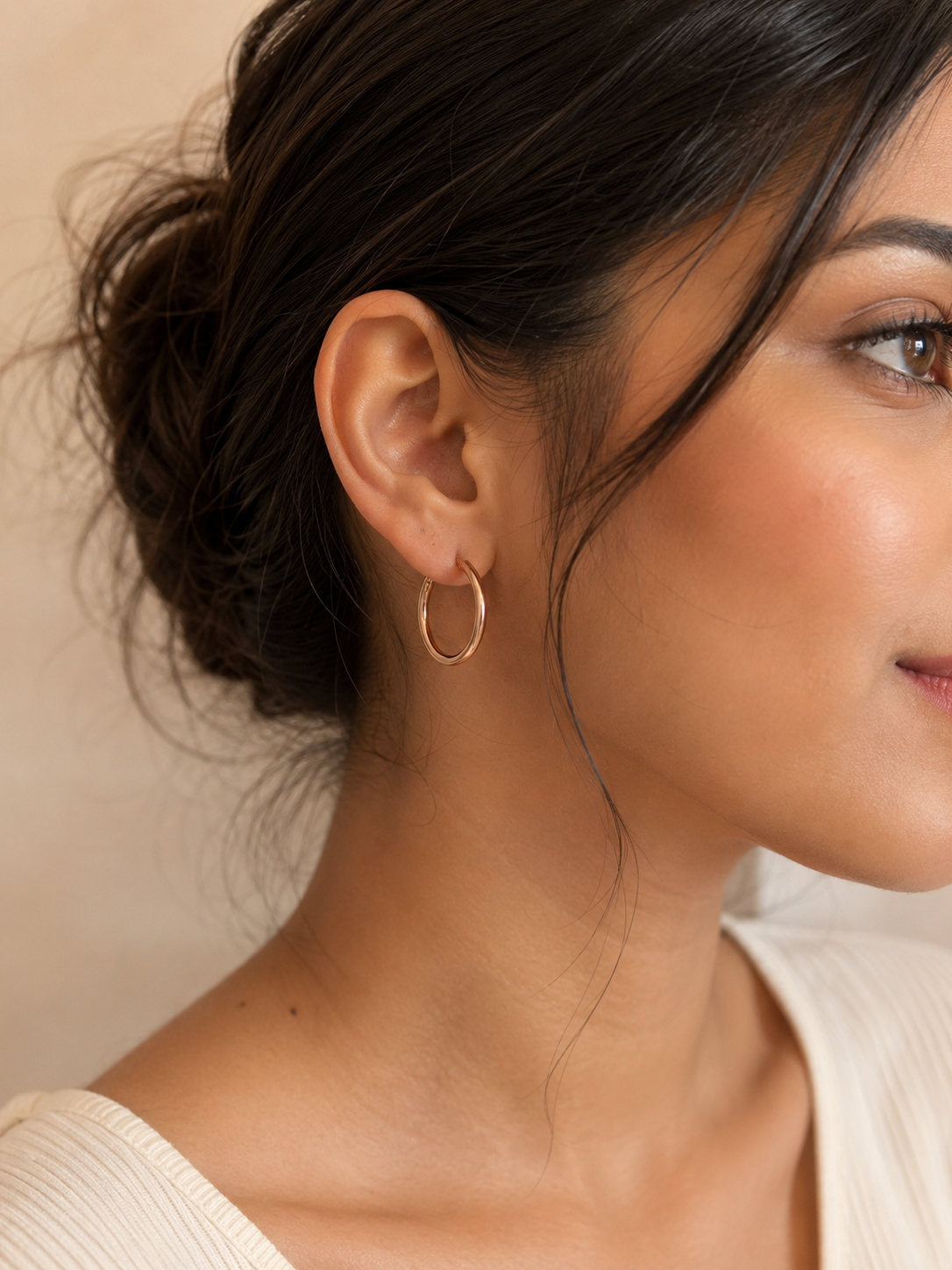 Round Hoop Earrings