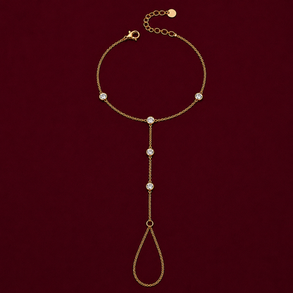 CZ Stone Hath Phool Bracelet