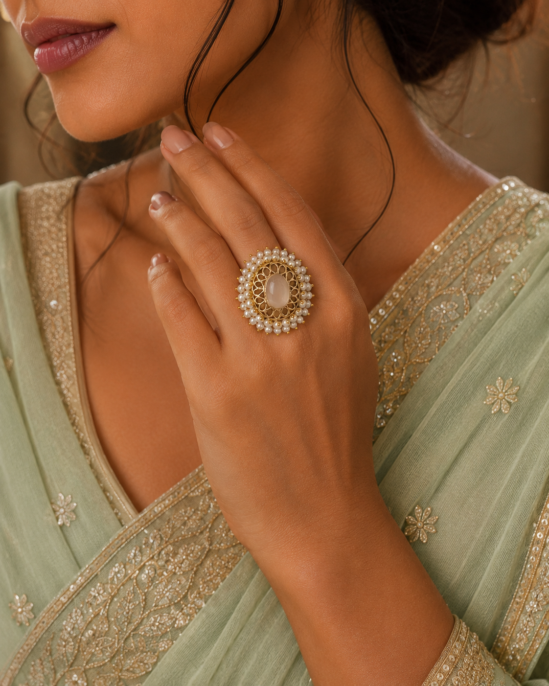 Ishaani Pearl Ring