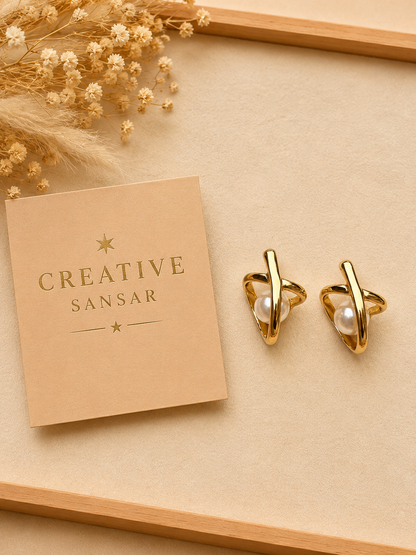 Pearl Loop Earrings