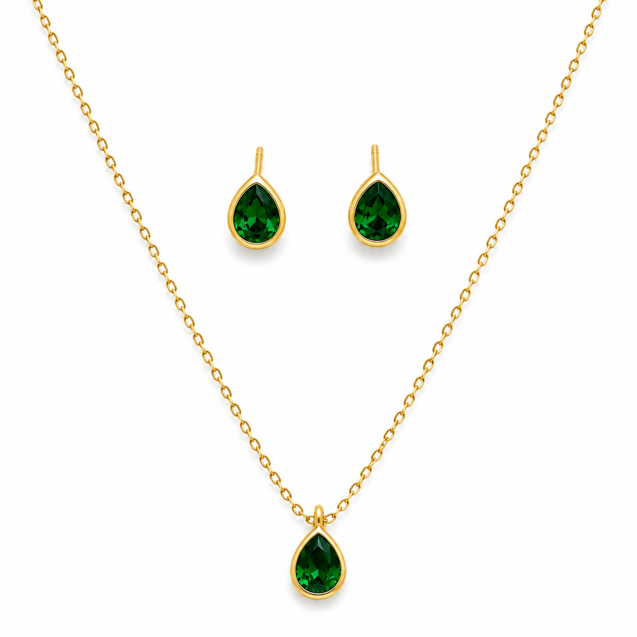 Teardrop Pendant Necklace Set