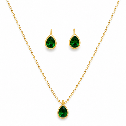 Teardrop Pendant Necklace Set