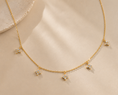 Tiny Star Station Necklace