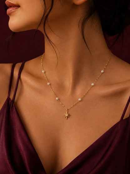 Pearl Star Pendant Necklace