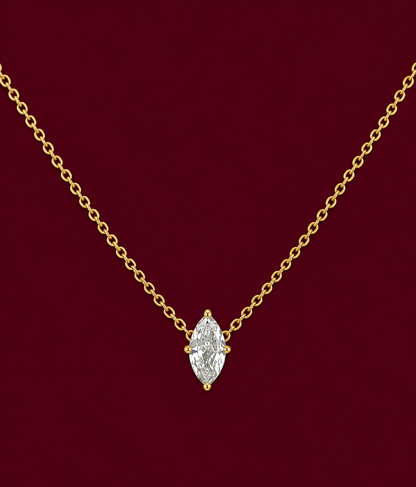 Marquise Crystal Pendant Necklace