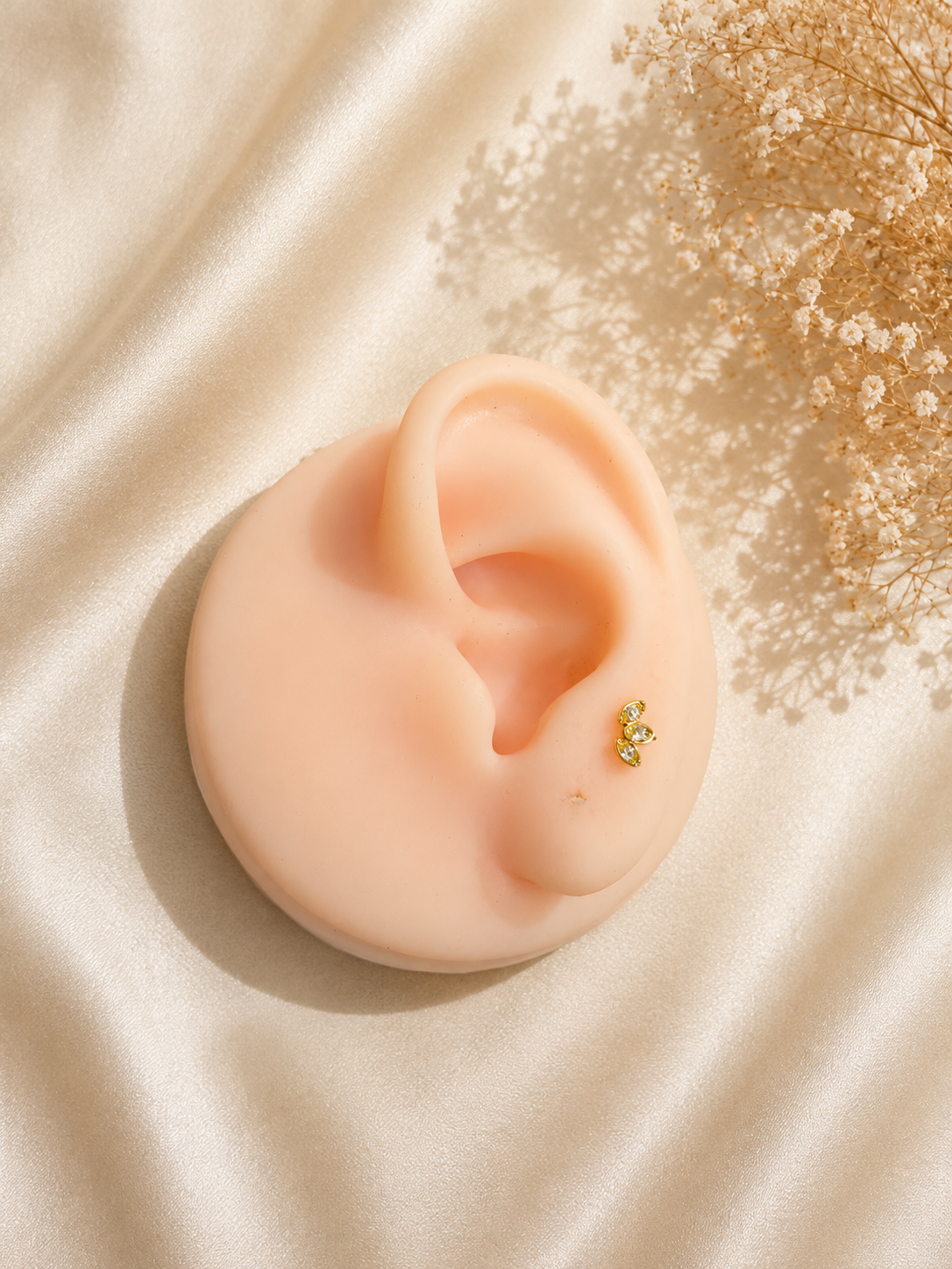 Marquise Leaf Helix Earrings