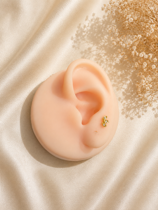 Marquise Leaf Helix Earrings