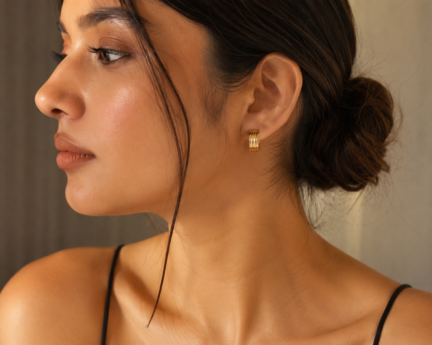 Ribbed Hoop Earrings