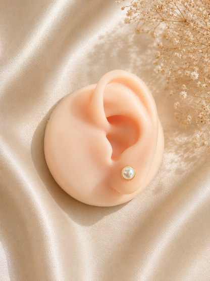 Half Cut Pearl Helix Earrings