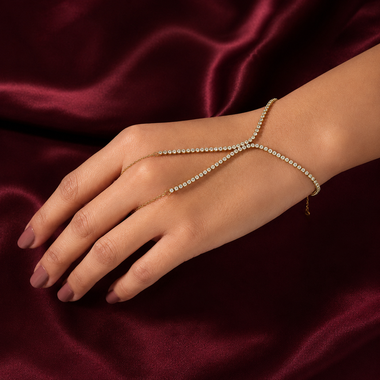 Crisscross Hand Chain Bracelet