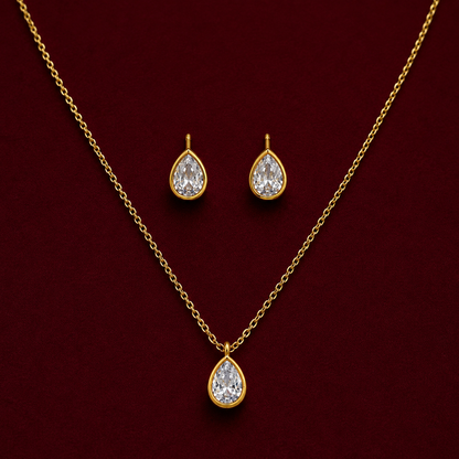 Teardrop Pendant Necklace Set