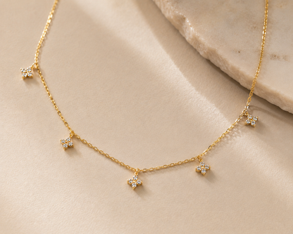 Tiny Star Station Necklace