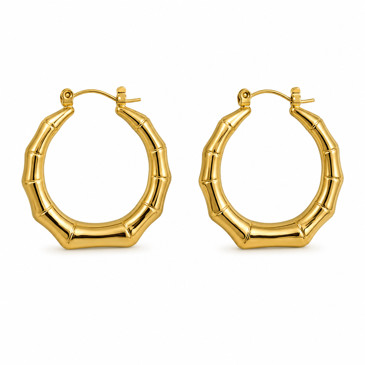 Bamboo Hoop Earrings