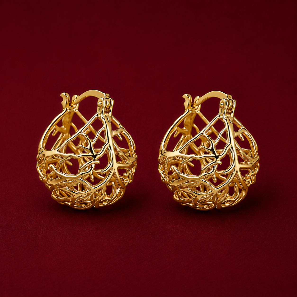 Textured Wire Hoop Earrings