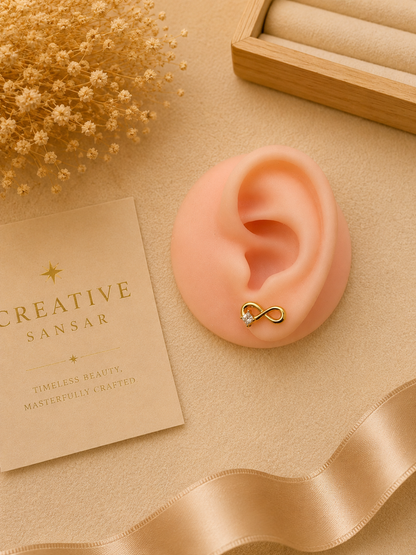 Infinity CZ Stud Earrings