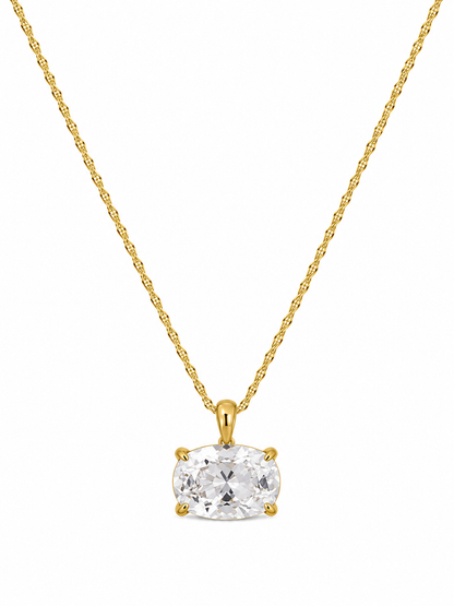 Solitaire Crystal Pendant Necklace