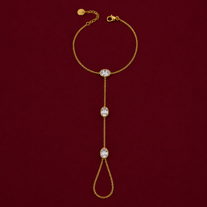 Stone Hand Chain Bracelet