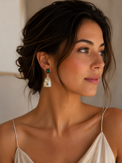 Emerald Drop Earrings