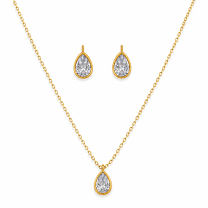 Teardrop Pendant Necklace Set