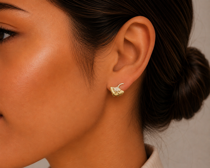 Ginkgo Leaf Earrings