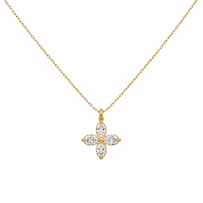 Crystal Clover Pendant Necklace