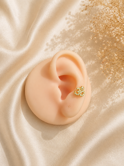 Om Stud Helix Earrings