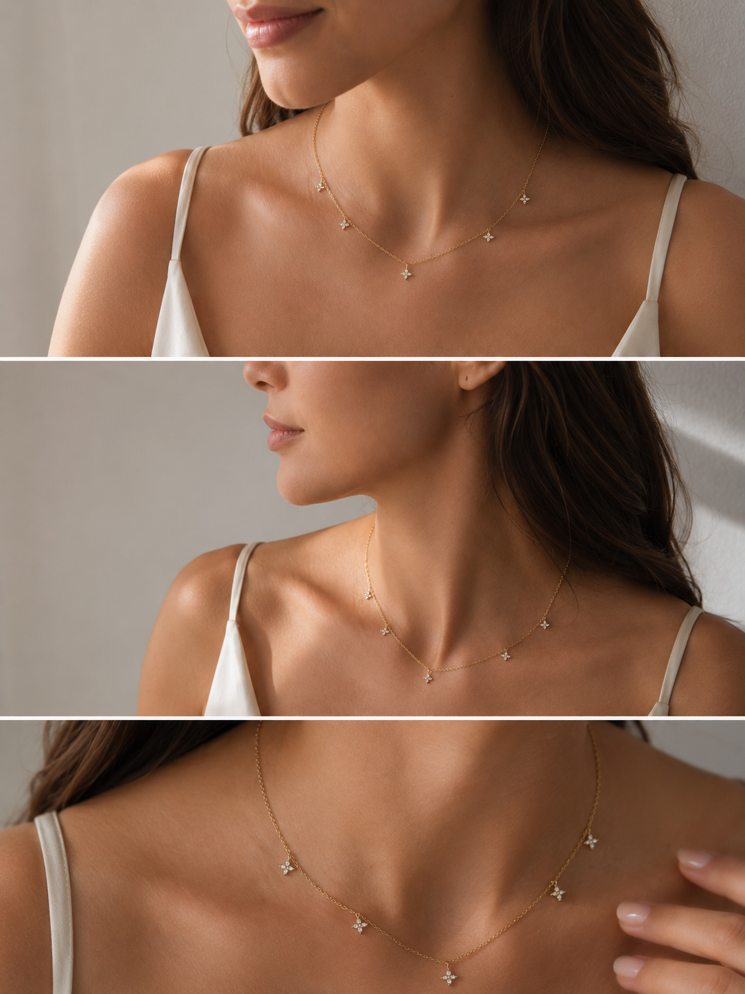 Tiny Star Station Necklace