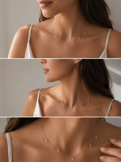 Tiny Star Station Necklace