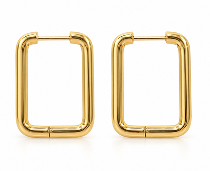 Rectangle Huggie Hoops