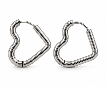 Heart Carabiner Hoops