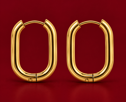 Chunky Oval Hoops