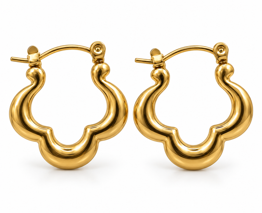 Scalloped Flower Hoops