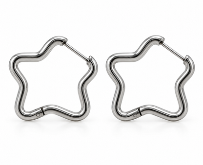 Star Carabiner Hoops