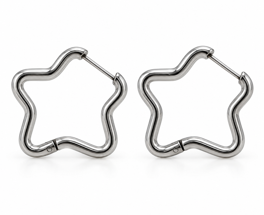 Star Carabiner Hoops