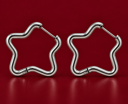Star Carabiner Hoops
