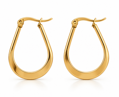 Curved Teardrop Hoops